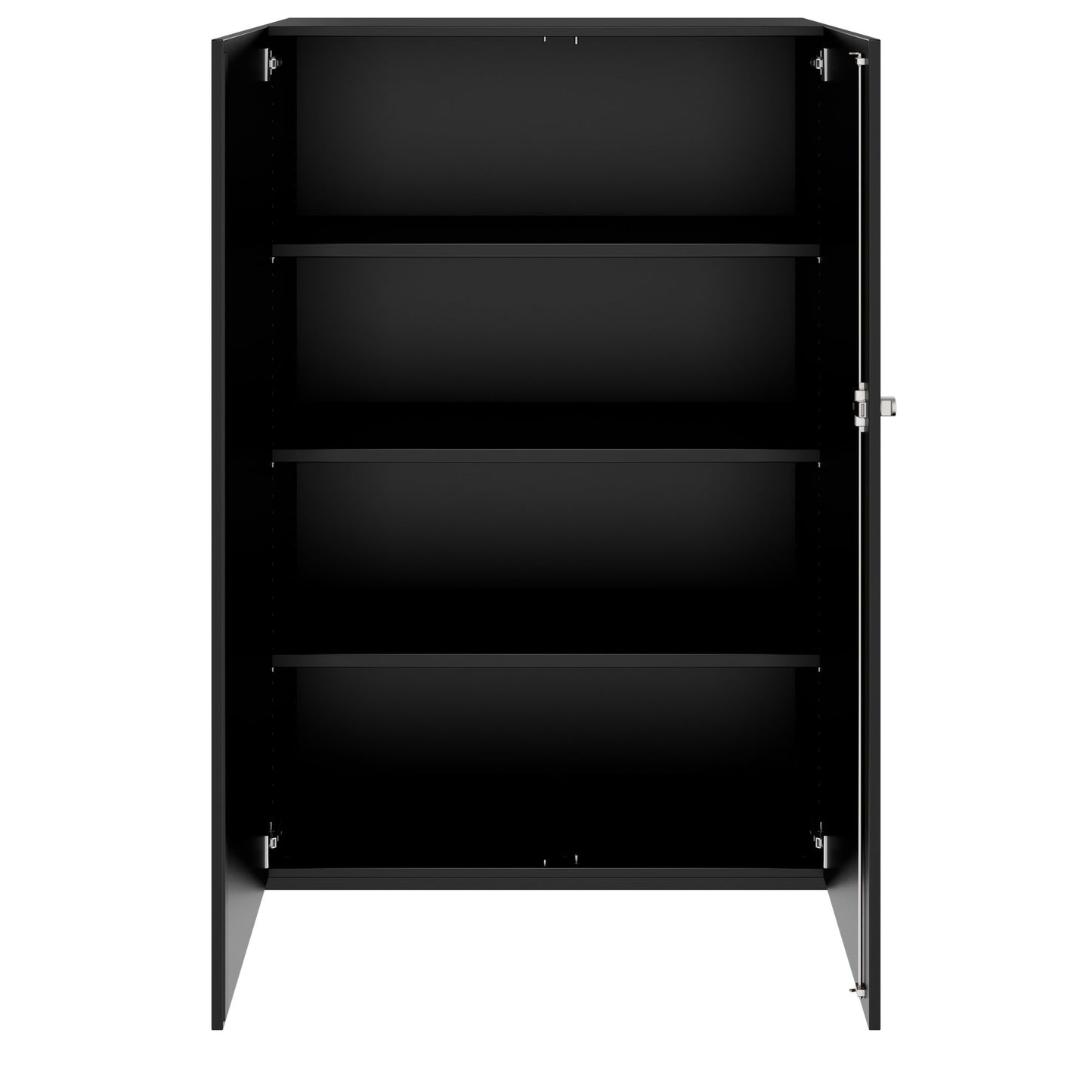 Armoire à portes battantes PRO | 4 OH, 800 - 1200 x 1510 mm, fermeture amortie, noir