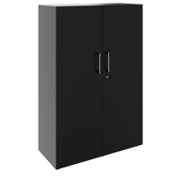 PRO Flügeltürenschrank | 4 OH, 800 - 1200 x 1510 mm, Soft-Close, Schwarz