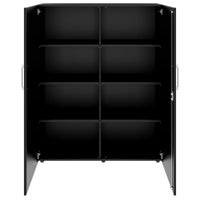 Armoire à portes battantes PRO | 4 OH, 800 - 1200 x 1510 mm, fermeture amortie, noir