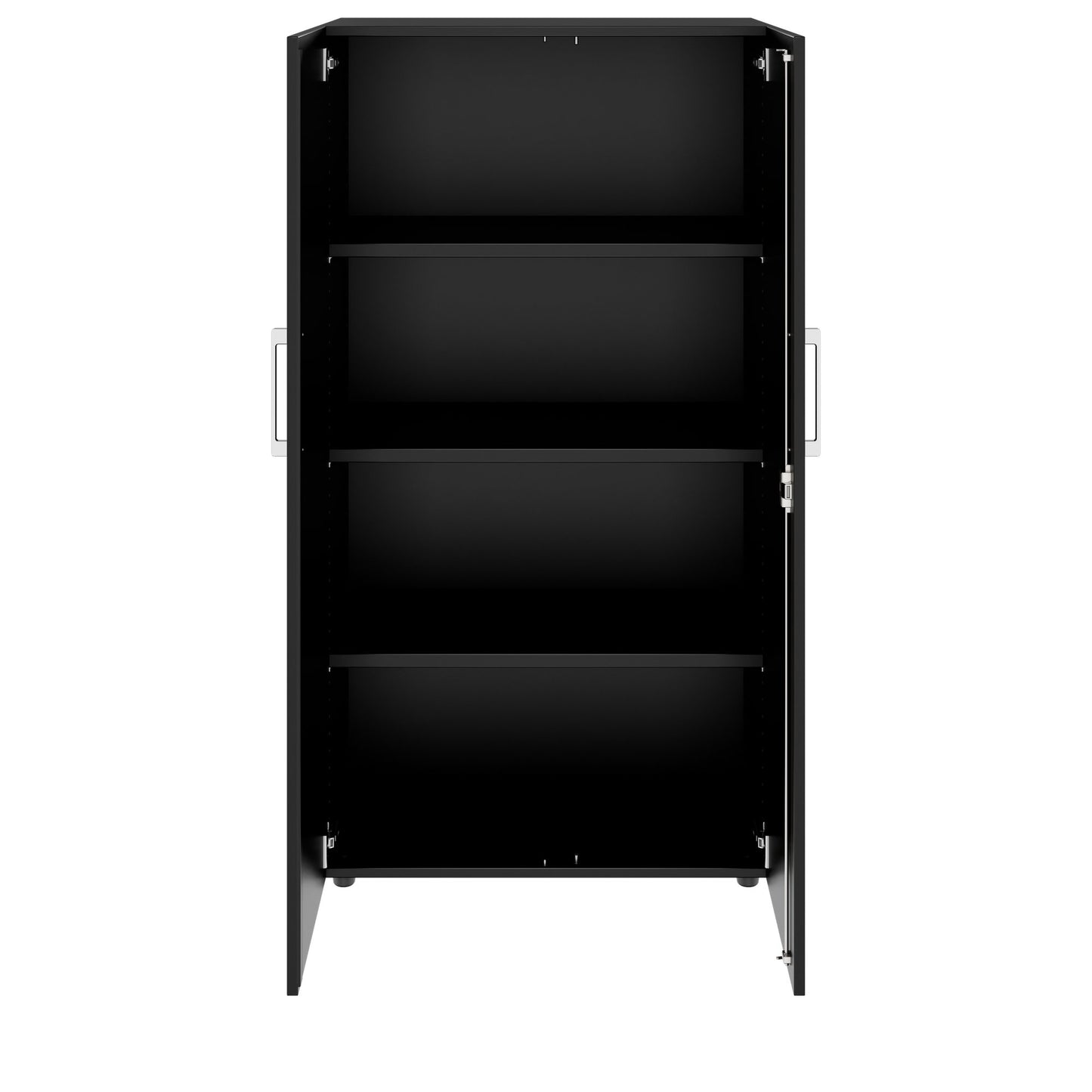 Armoire à portes battantes PRO | 4 OH, 800 - 1200 x 1510 mm, fermeture amortie, noir