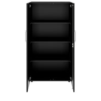 Armoire à portes battantes PRO | 4 OH, 800 - 1200 x 1510 mm, fermeture amortie, noir