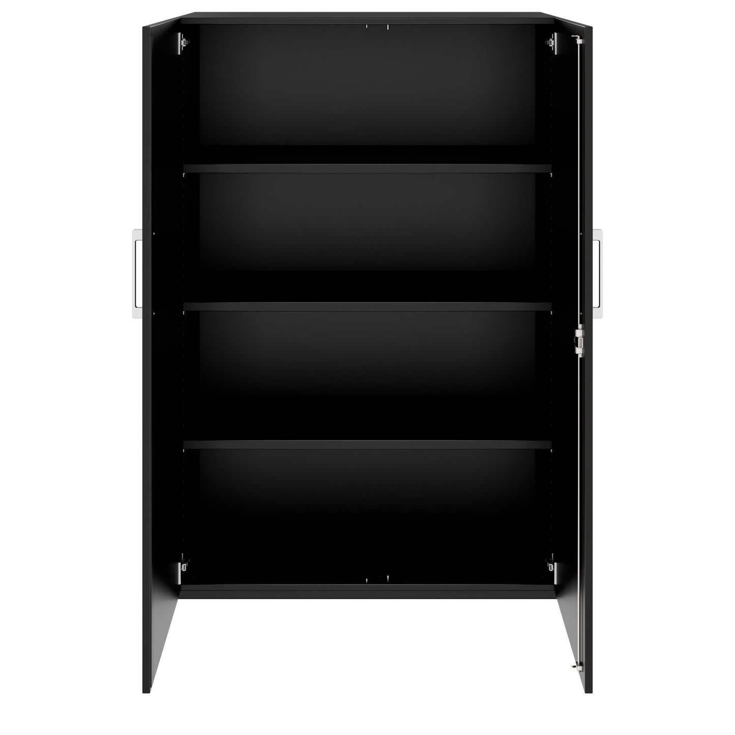 Armoire à portes battantes PRO | 4 OH, 800 - 1200 x 1510 mm, fermeture amortie, noir