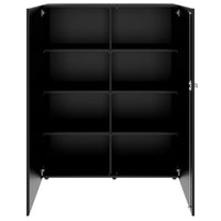 Armoire à portes battantes PRO | 4 OH, 800 - 1200 x 1510 mm, fermeture amortie, noir