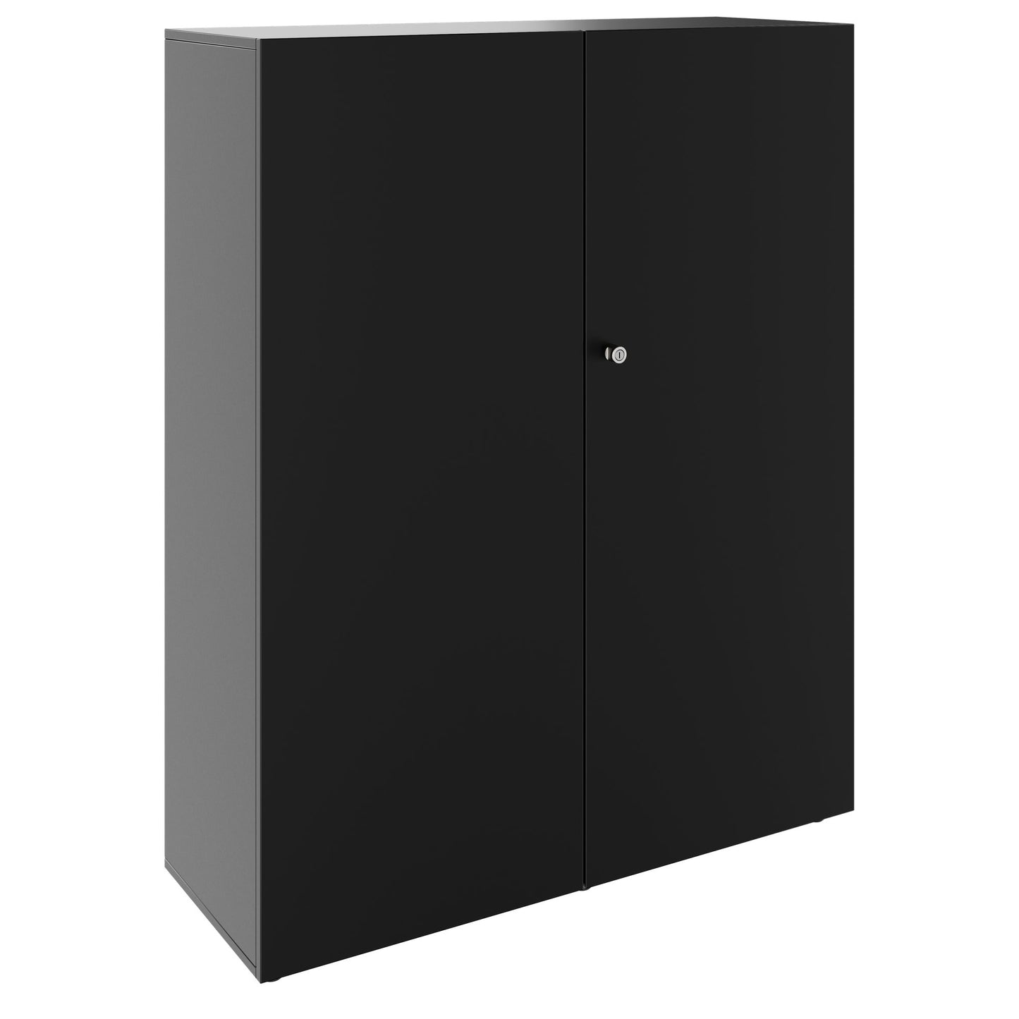 PRO Flügeltürenschrank | 4 OH, 800 - 1200 x 1510 mm, Soft-Close, Schwarz