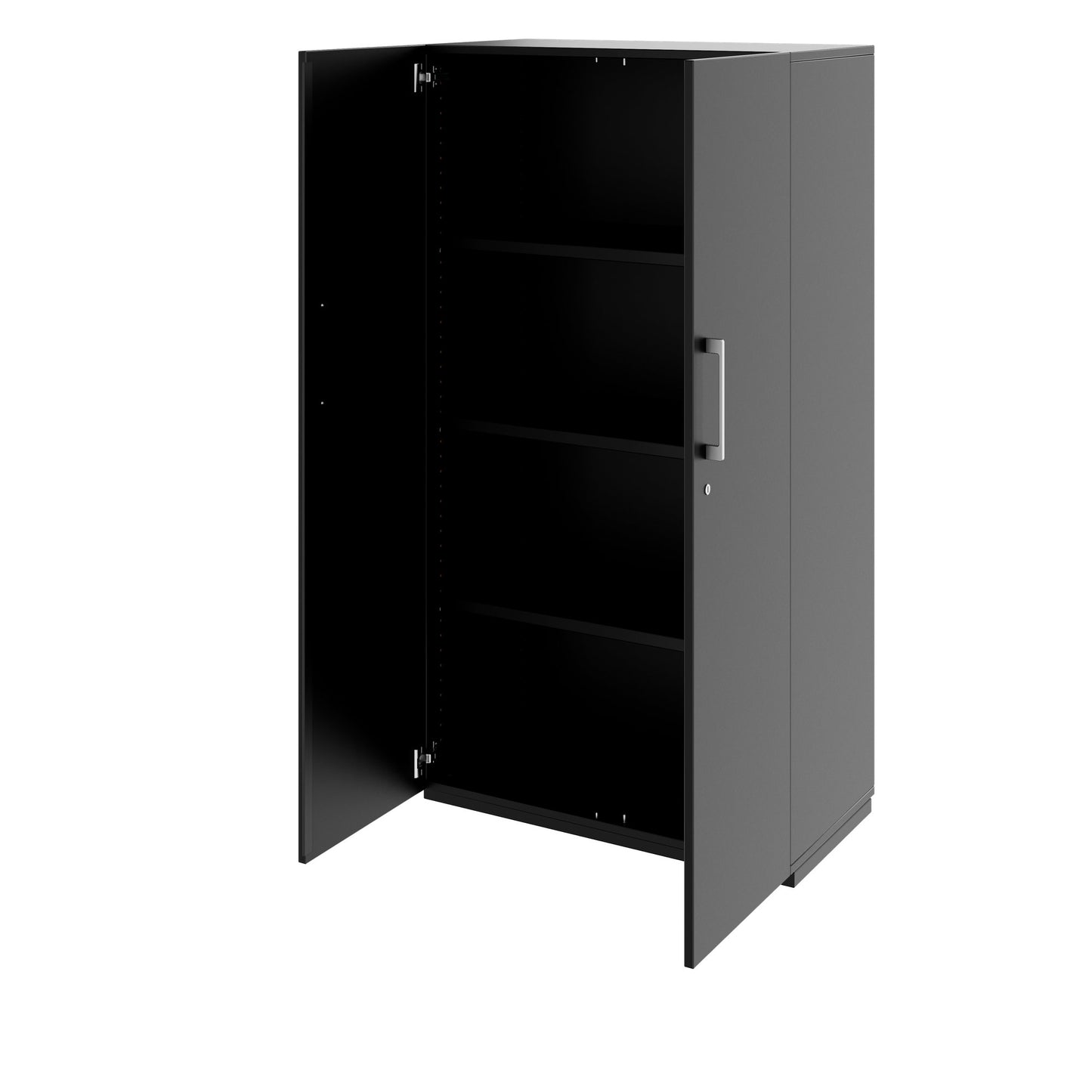 Armoire à portes battantes PRO | 4 OH, 800 - 1200 x 1510 mm, fermeture amortie, noir