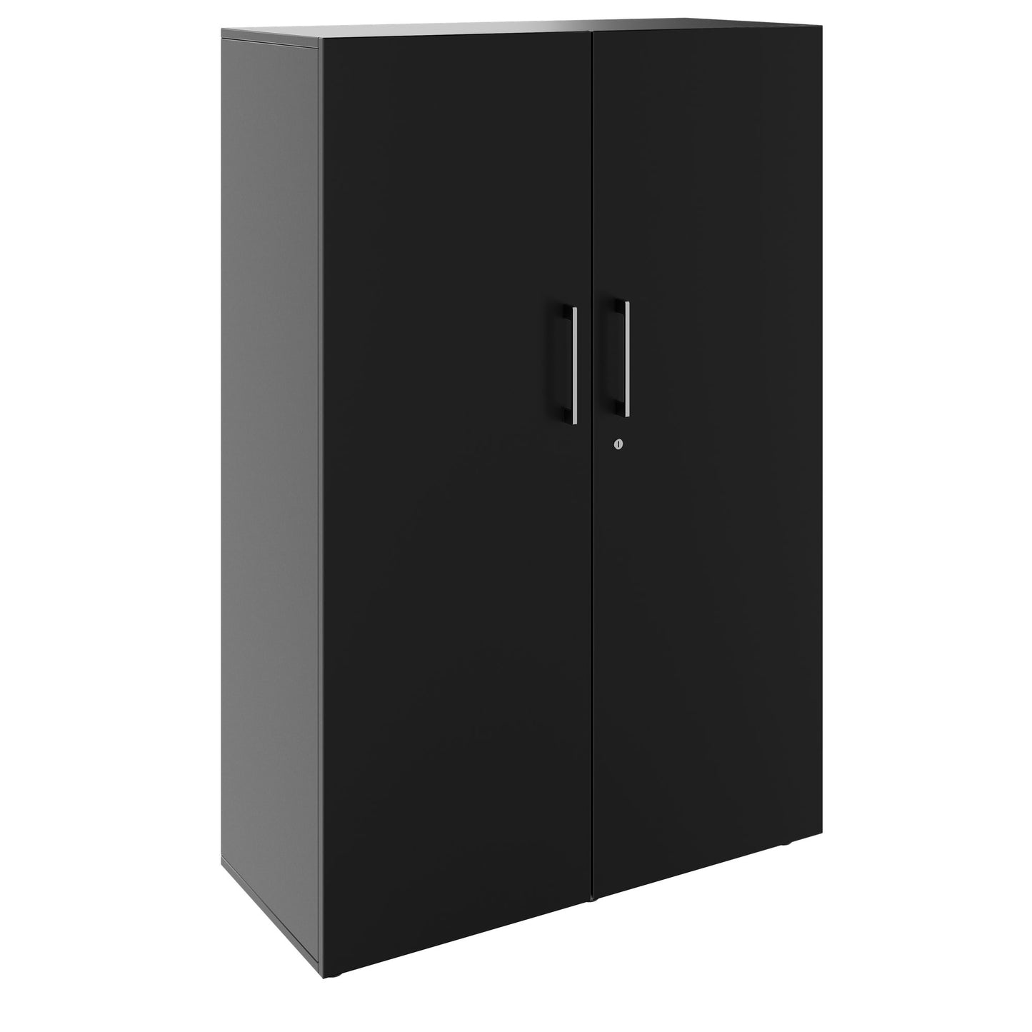 Armoire à portes battantes PRO | 4 OH, 800 - 1200 x 1510 mm, fermeture amortie, noir