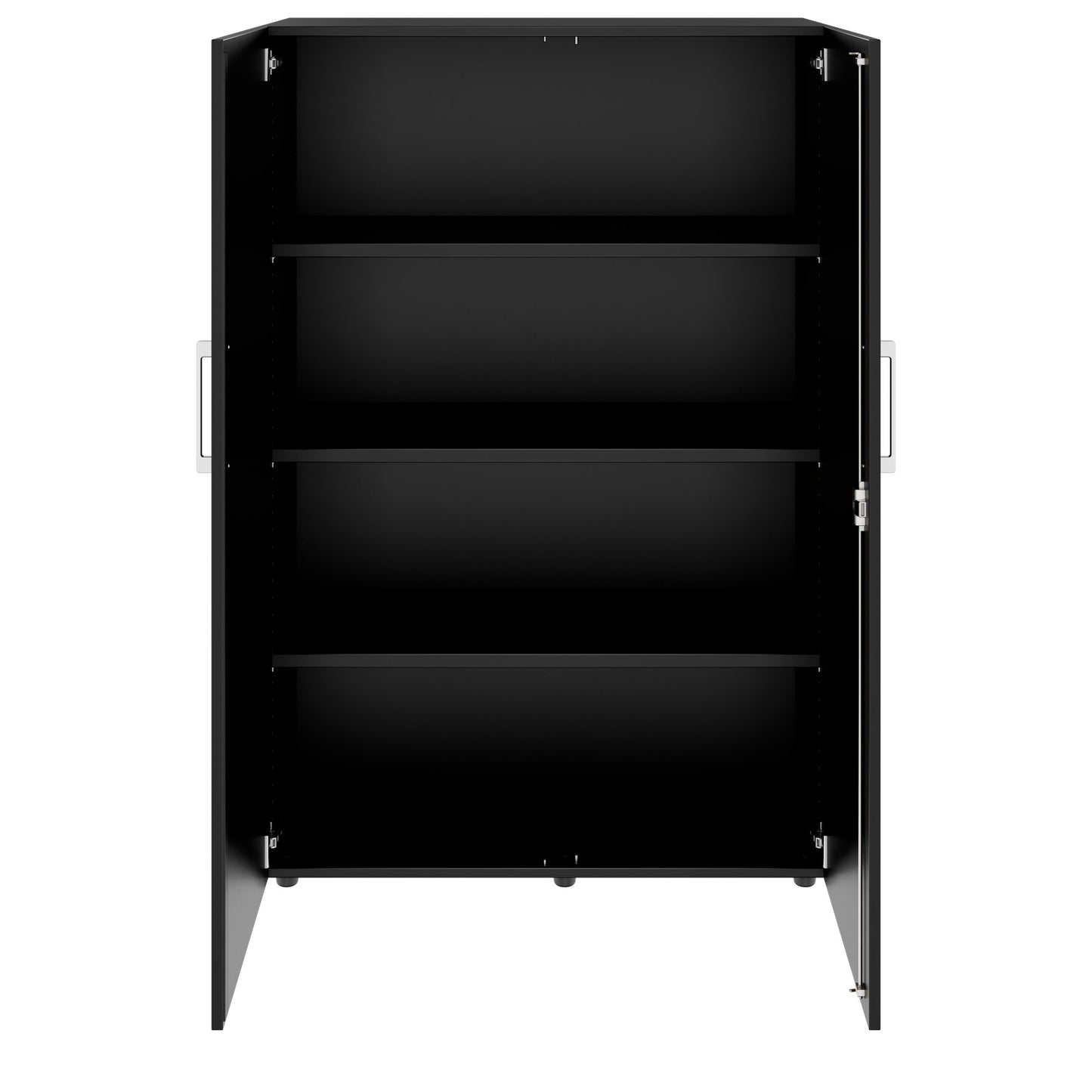 Armoire à portes battantes PRO | 4 OH, 800 - 1200 x 1510 mm, fermeture amortie, noir