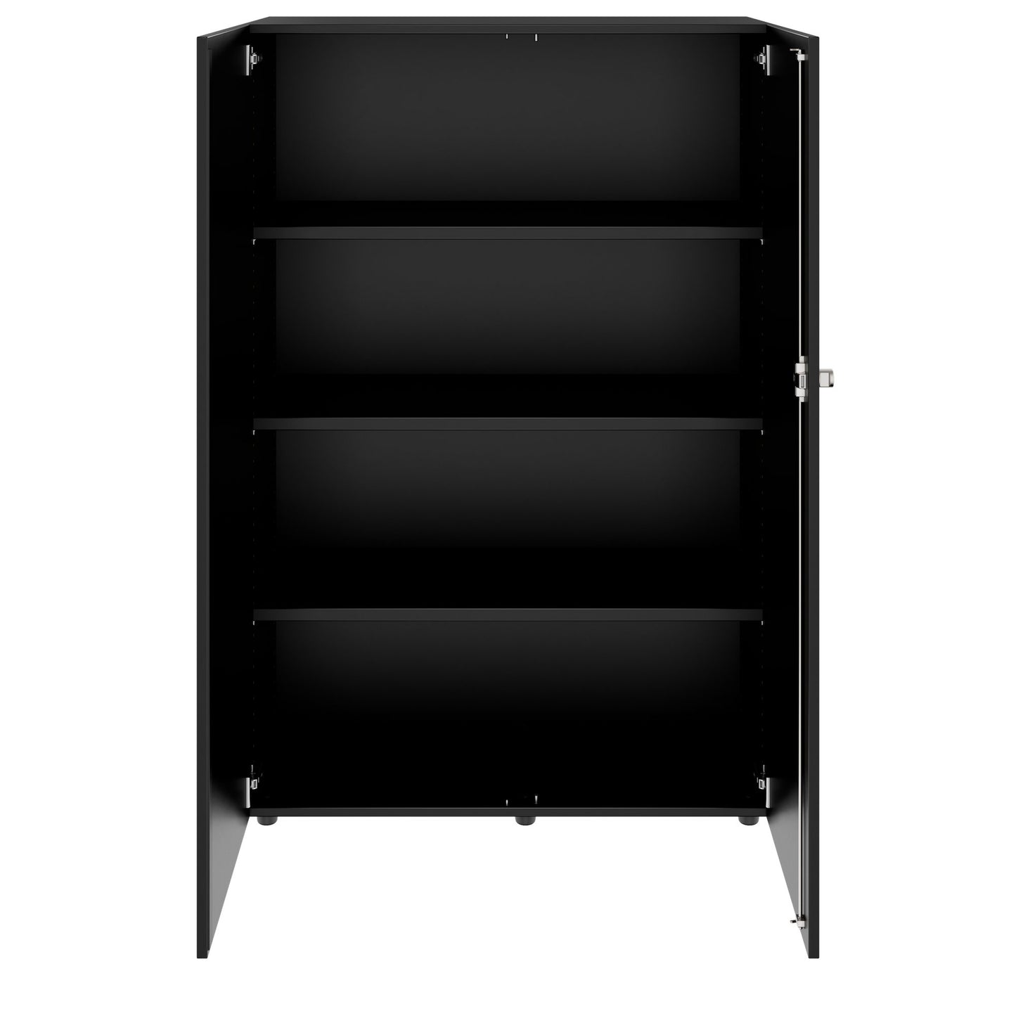 PRO Flügeltürenschrank | 4 OH, 800 - 1200 x 1510 mm, Soft-Close, Schwarz