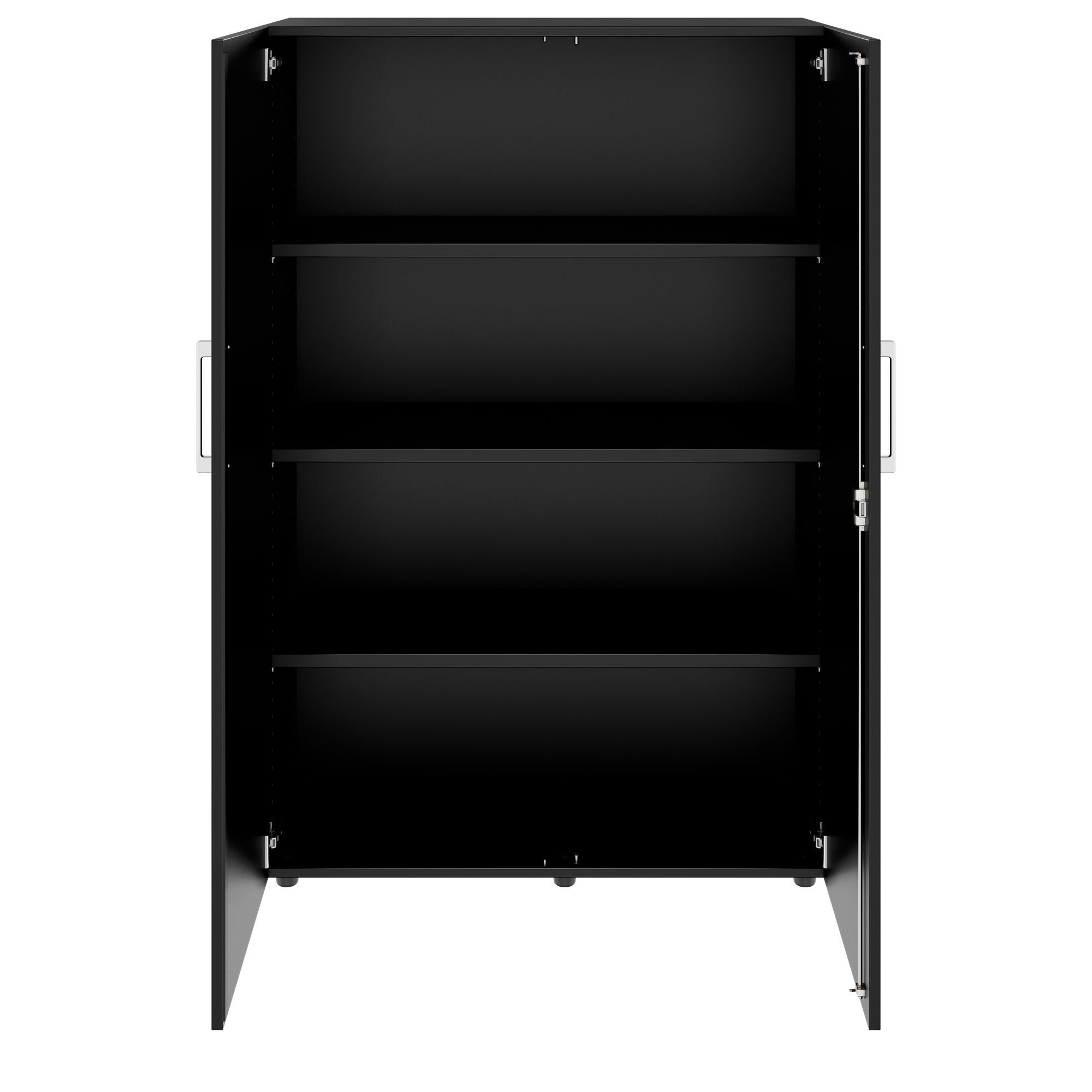 PRO Flügeltürenschrank | 4 OH, 800 - 1200 x 1510 mm, Soft-Close, Schwarz