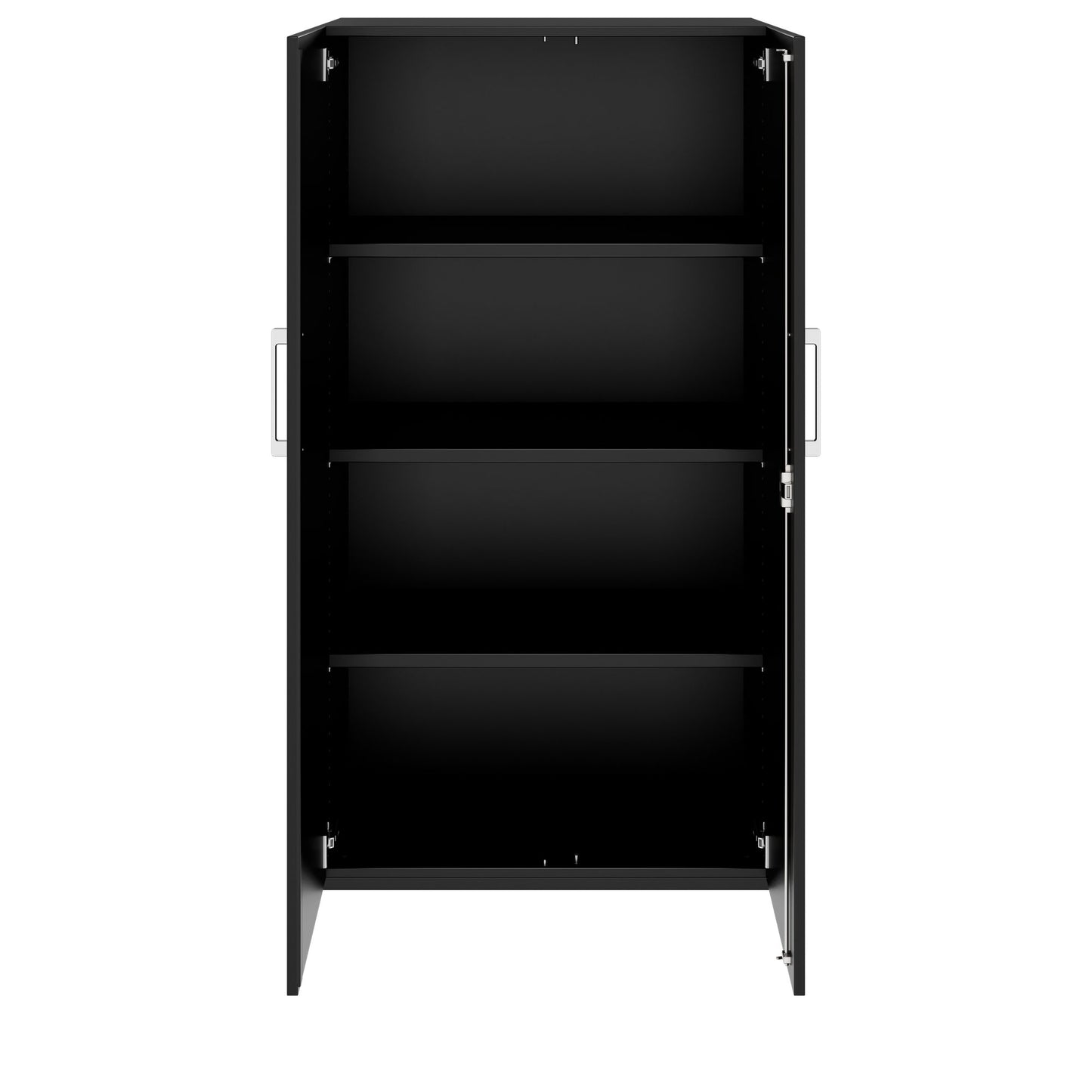 Armoire à portes battantes PRO | 4 OH, 800 - 1200 x 1510 mm, fermeture amortie, noir