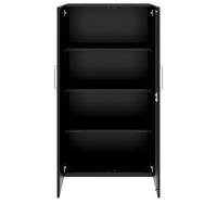 Armoire à portes battantes PRO | 4 OH, 800 - 1200 x 1510 mm, fermeture amortie, noir