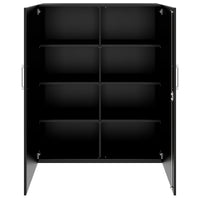 Armoire à portes battantes PRO | 4 OH, 800 - 1200 x 1510 mm, fermeture amortie, noir