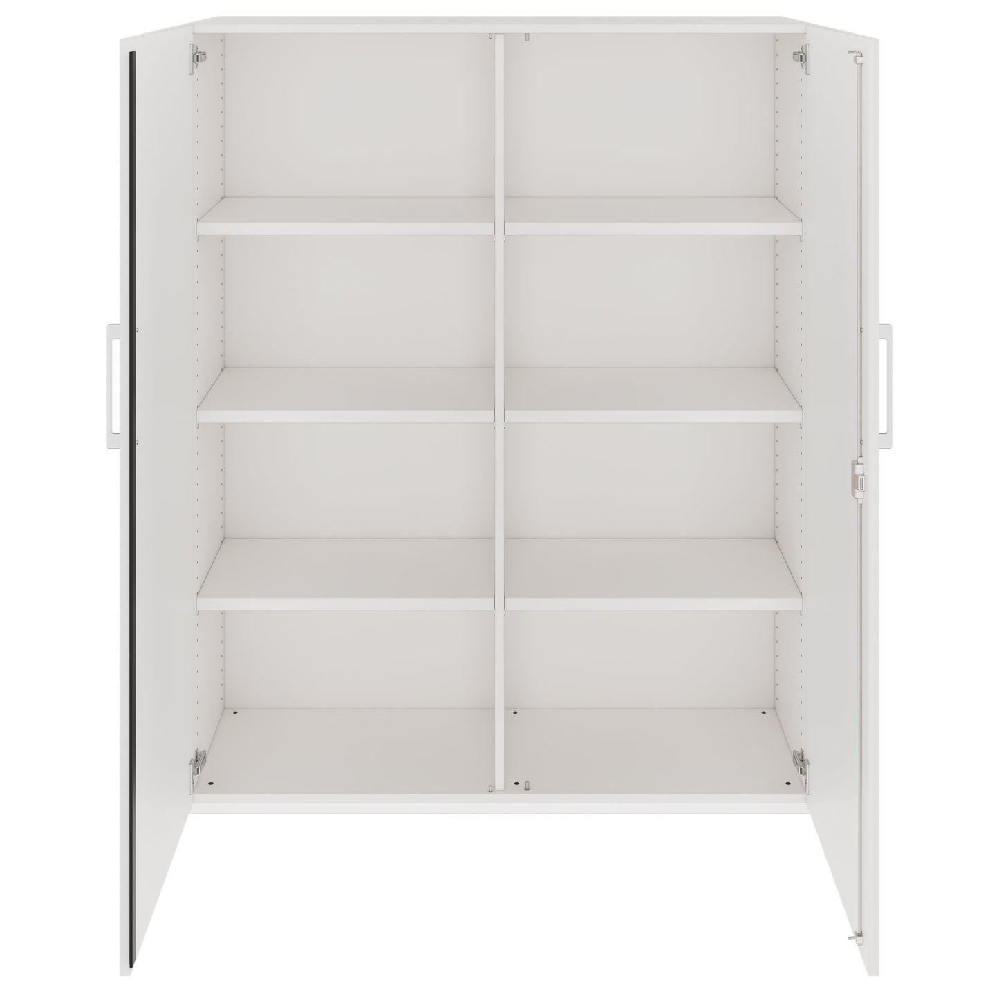 PRO Cabinetto per porte dell'ala | 4 OH, 800 - 1200 x 1510 mm, morbido, bianco