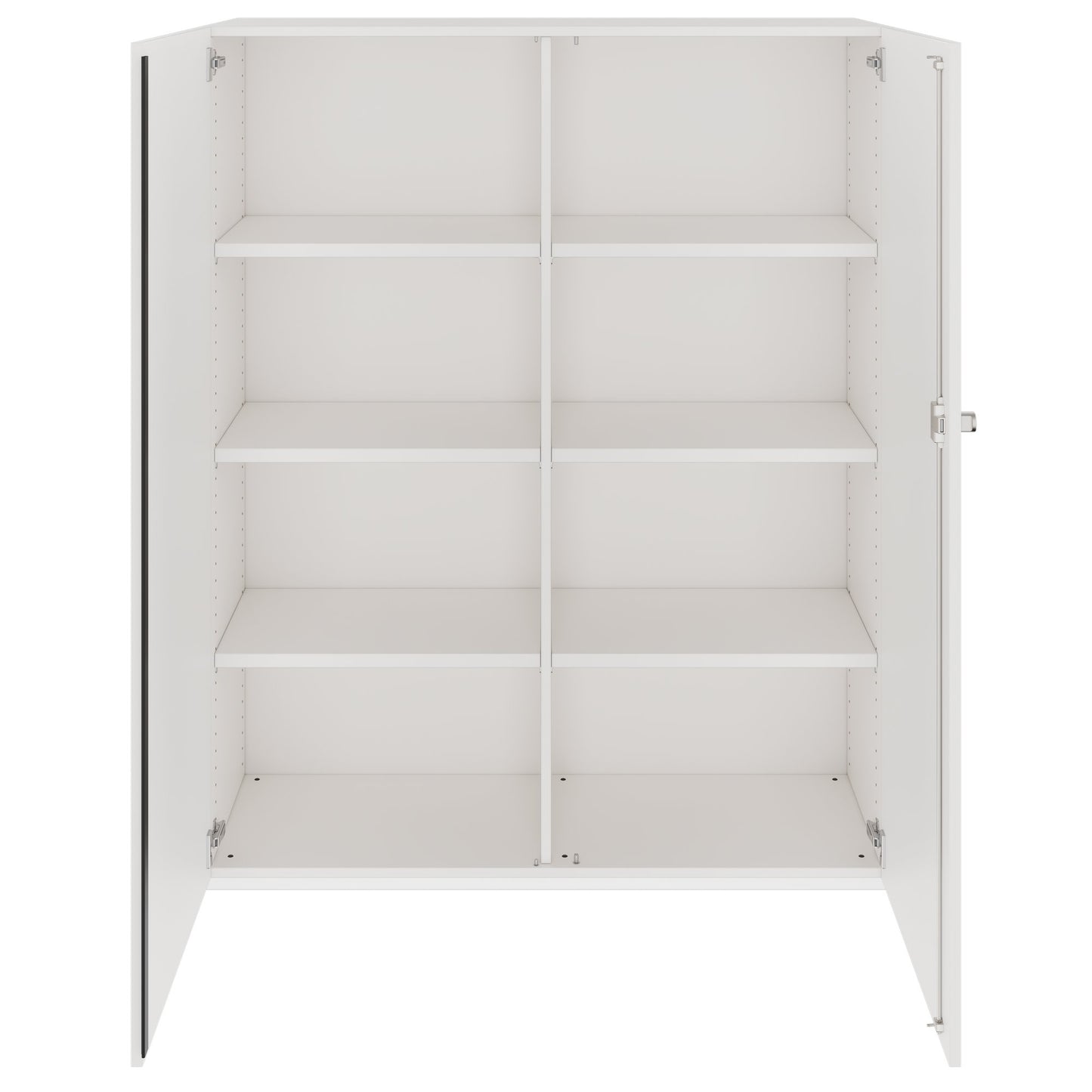 PRO Cabinetto per porte dell'ala | 4 OH, 800 - 1200 x 1510 mm, morbido, bianco