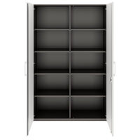 PRO Cabinetto per porte dell'ala | 5 OH, 800 - 1200 x 1880 mm, morbido -close, grafite / bianco