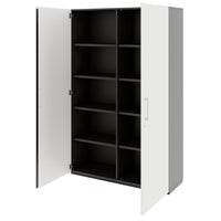 PRO Cabinetto per porte dell'ala | 5 OH, 800 - 1200 x 1880 mm, morbido -close, grafite / bianco