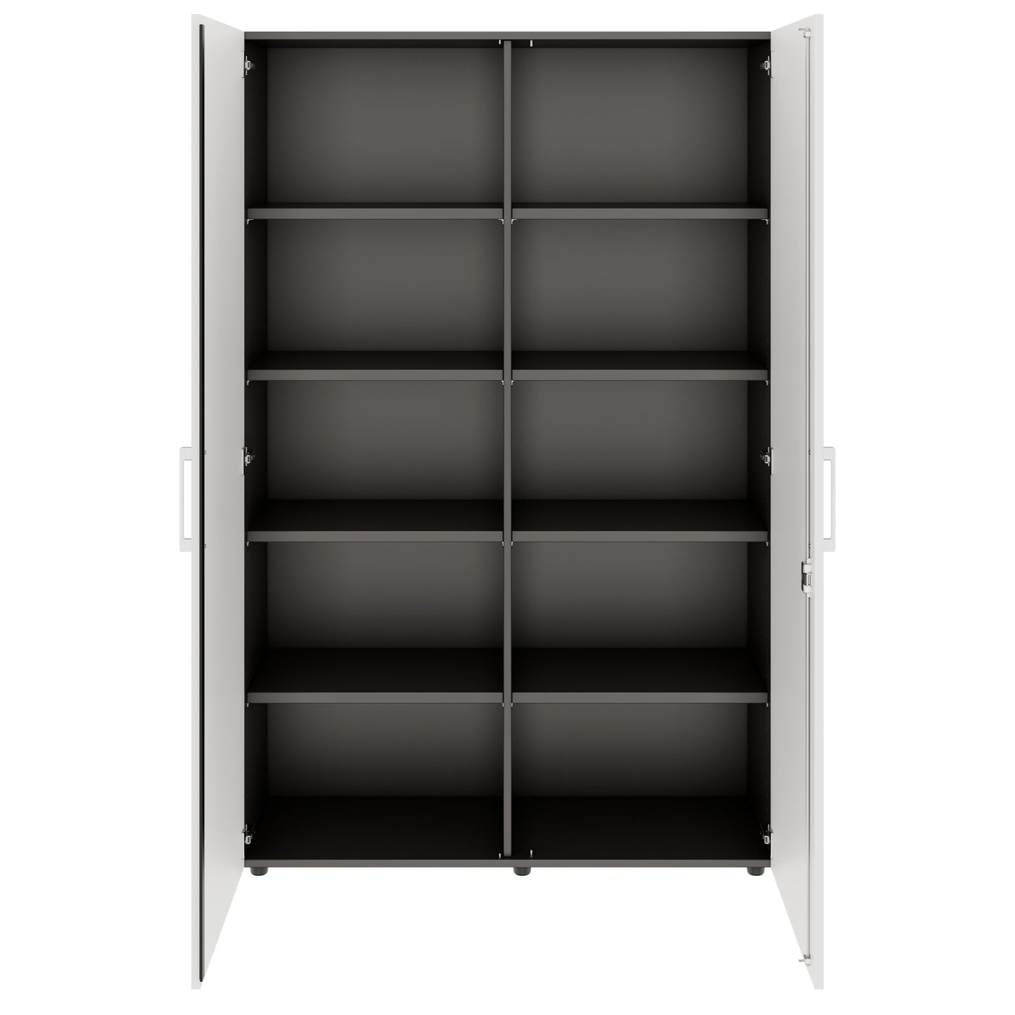 PRO Cabinetto per porte dell'ala | 5 OH, 800 - 1200 x 1880 mm, morbido -close, grafite / bianco