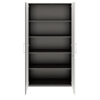 PRO Cabinetto per porte dell'ala | 5 OH, 800 - 1200 x 1880 mm, morbido -close, grafite / bianco