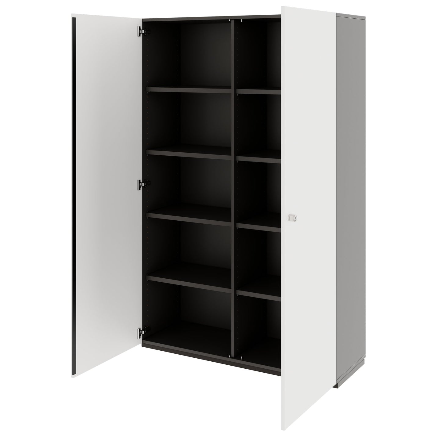 PRO Cabinetto per porte dell'ala | 5 OH, 800 - 1200 x 1880 mm, morbido -close, grafite / bianco