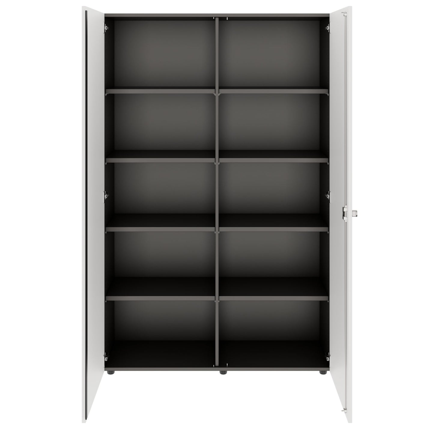 PRO Cabinetto per porte dell'ala | 5 OH, 800 - 1200 x 1880 mm, morbido -close, grafite / bianco