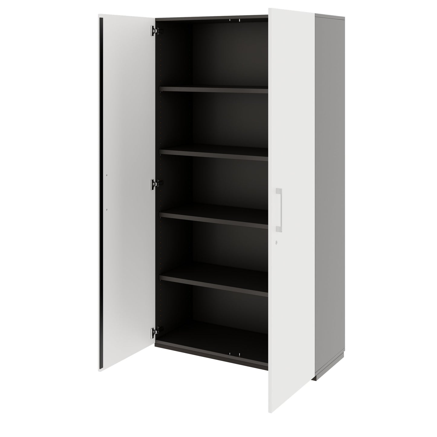 PRO Cabinetto per porte dell'ala | 5 OH, 800 - 1200 x 1880 mm, morbido -close, grafite / bianco