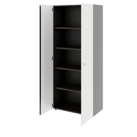 PRO Cabinetto per porte dell'ala | 5 OH, 800 - 1200 x 1880 mm, morbido -close, grafite / bianco