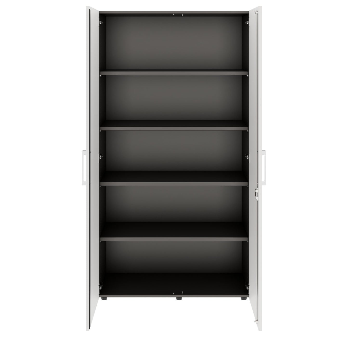 PRO Cabinetto per porte dell'ala | 5 OH, 800 - 1200 x 1880 mm, morbido -close, grafite / bianco