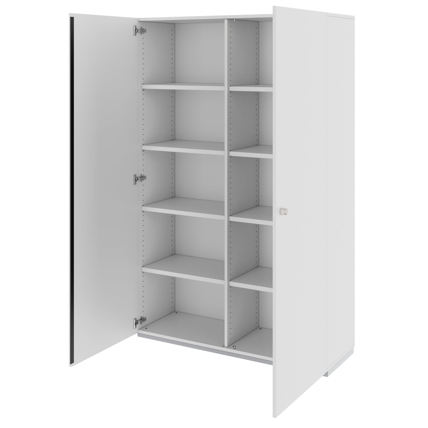 PRO Flügeltürenschrank | 5 OH, 800 - 1200 x 1880 mm, Soft-Close, Grau