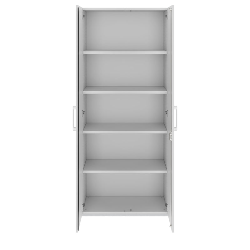 PRO Flügeltürenschrank | 5 OH, 800 - 1200 x 1880 mm, Soft-Close, Grau - 3 Main Image