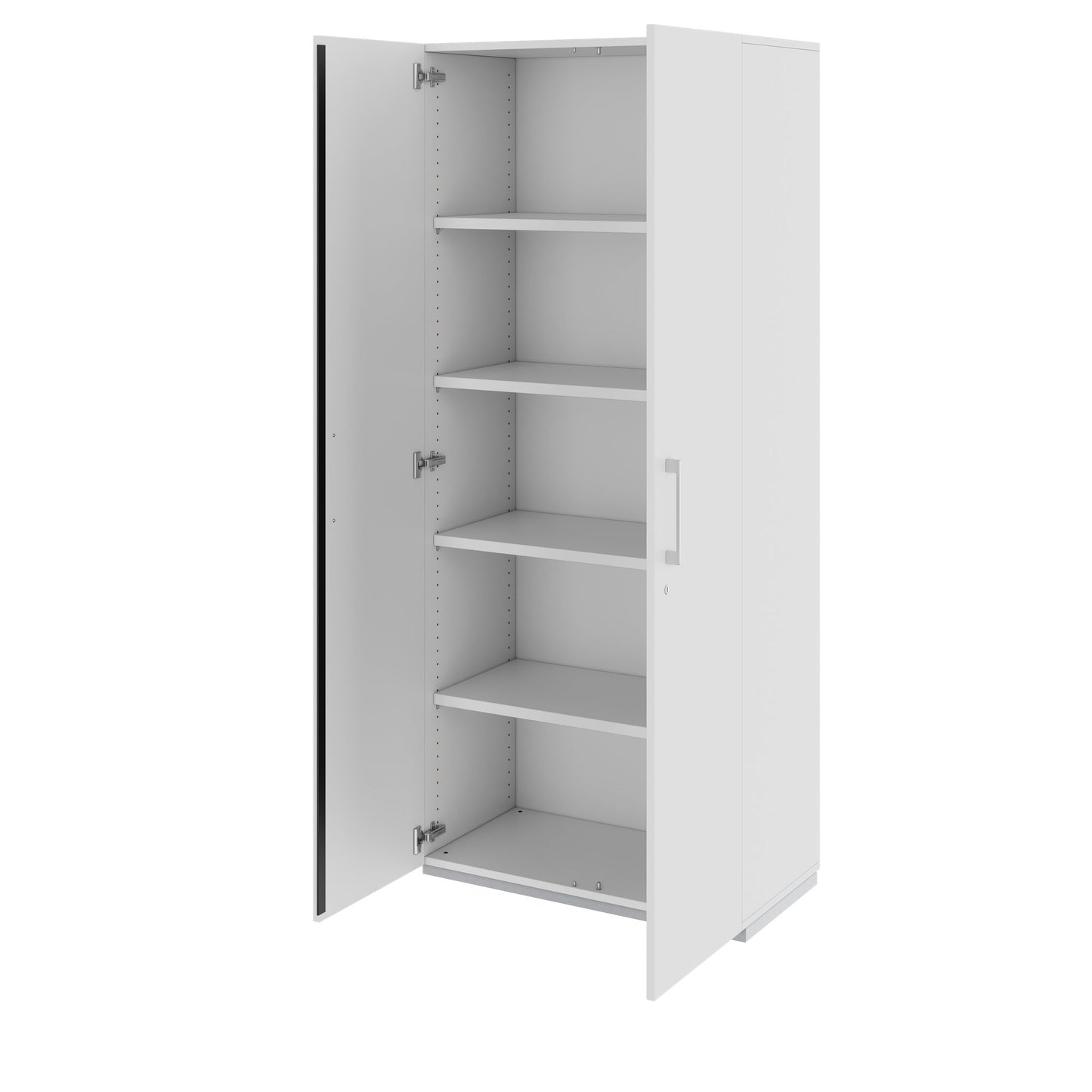 PRO Flügeltürenschrank | 5 OH, 800 - 1200 x 1880 mm, Soft-Close, Grau