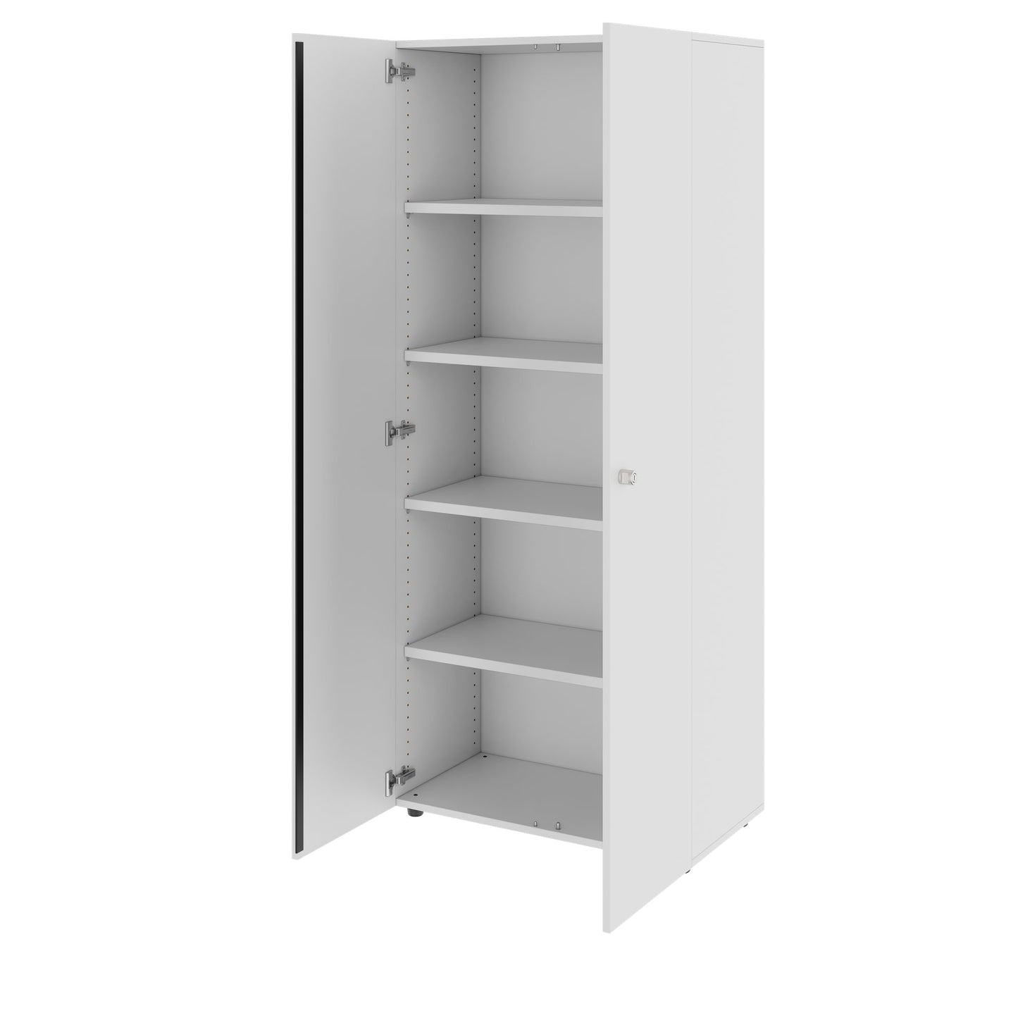 PRO Flügeltürenschrank | 5 OH, 800 - 1200 x 1880 mm, Soft-Close, Grau