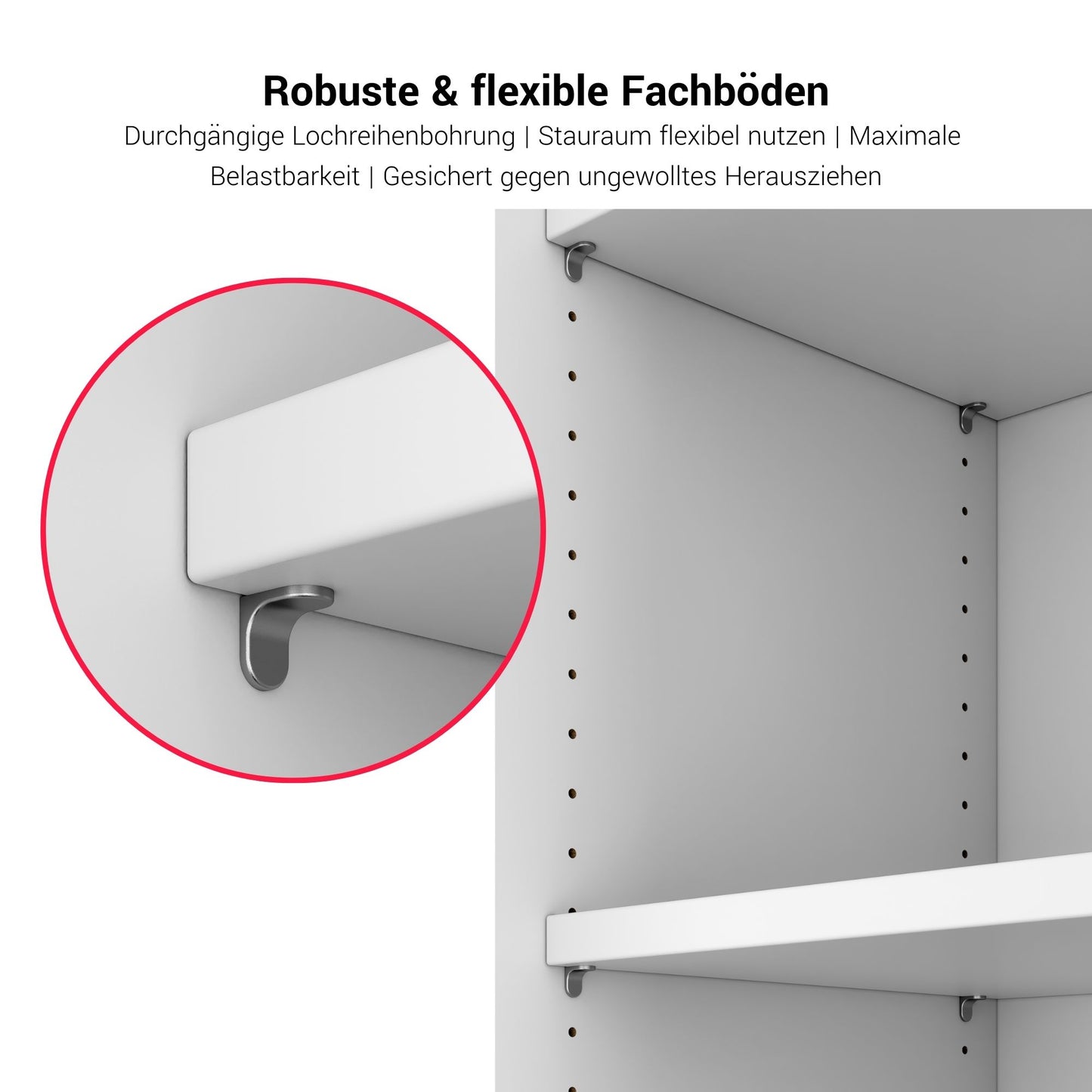 PRO Flügeltürenschrank | 5 OH, 800 - 1200 x 1880 mm, Soft-Close, Grau