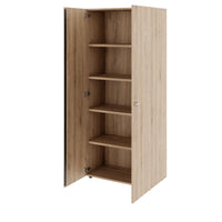 Armoire à portes battantes PRO | 5 OH, 800 - 1200 x 1880 mm, fermeture amortie, chêne naturel