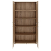 Armoire à portes battantes PRO | 5 OH, 800 - 1200 x 1880 mm, fermeture amortie, chêne naturel