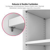 PRO Flügeltürenschrank | 5 OH, 800 - 1200 x 1880 mm, Soft-Close, Schwarz