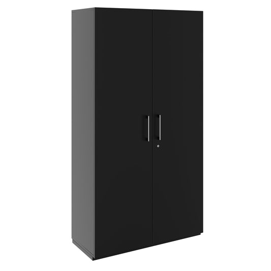 PRO Flügeltürenschrank | 5 OH, 800 - 1200 x 1880 mm, Soft-Close, Schwarz