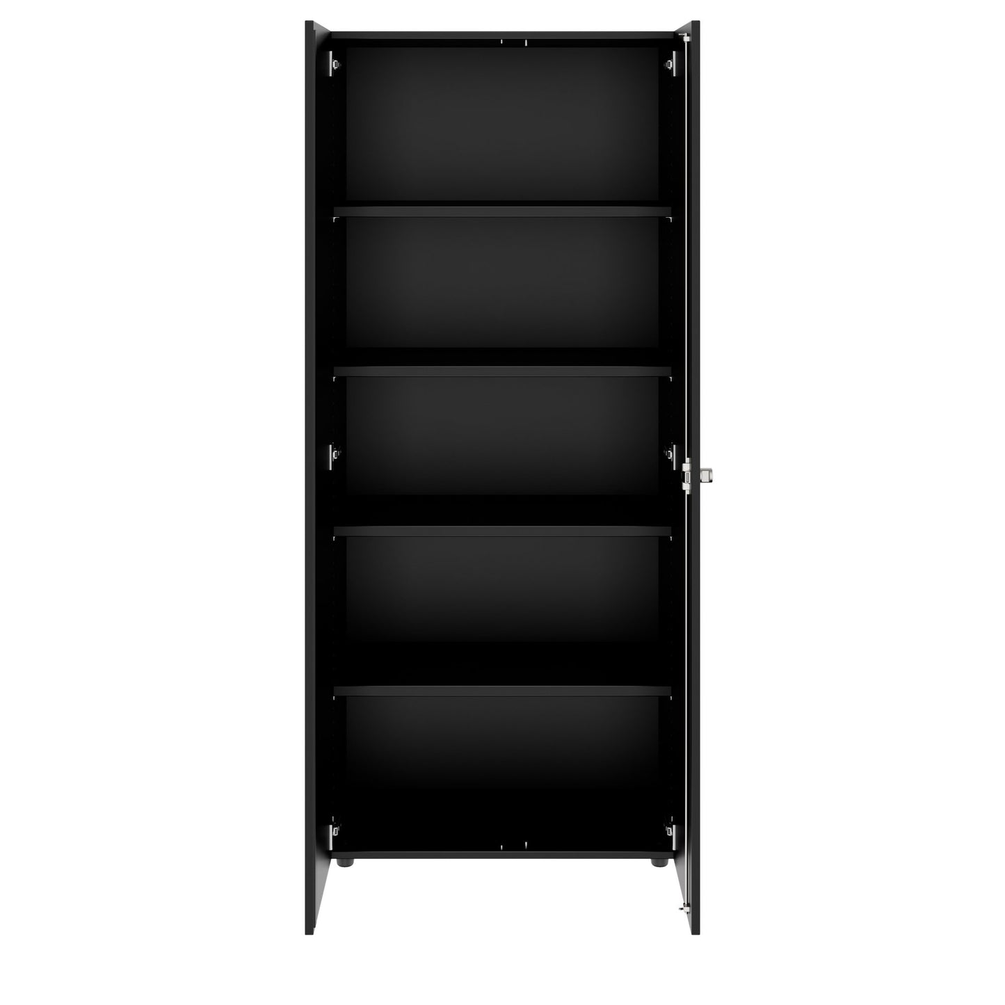 PRO Flügeltürenschrank | 5 OH, 800 - 1200 x 1880 mm, Soft-Close, Schwarz