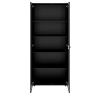 PRO Flügeltürenschrank | 5 OH, 800 - 1200 x 1880 mm, Soft-Close, Schwarz