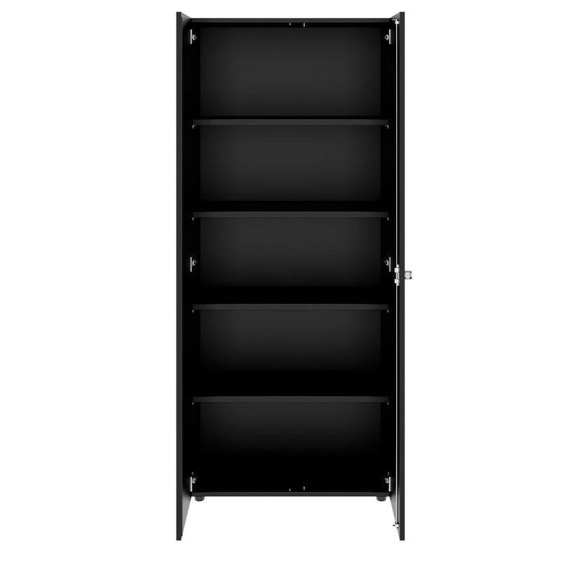 PRO Flügeltürenschrank | 5 OH, 800 - 1200 x 1880 mm, Soft-Close, Schwarz