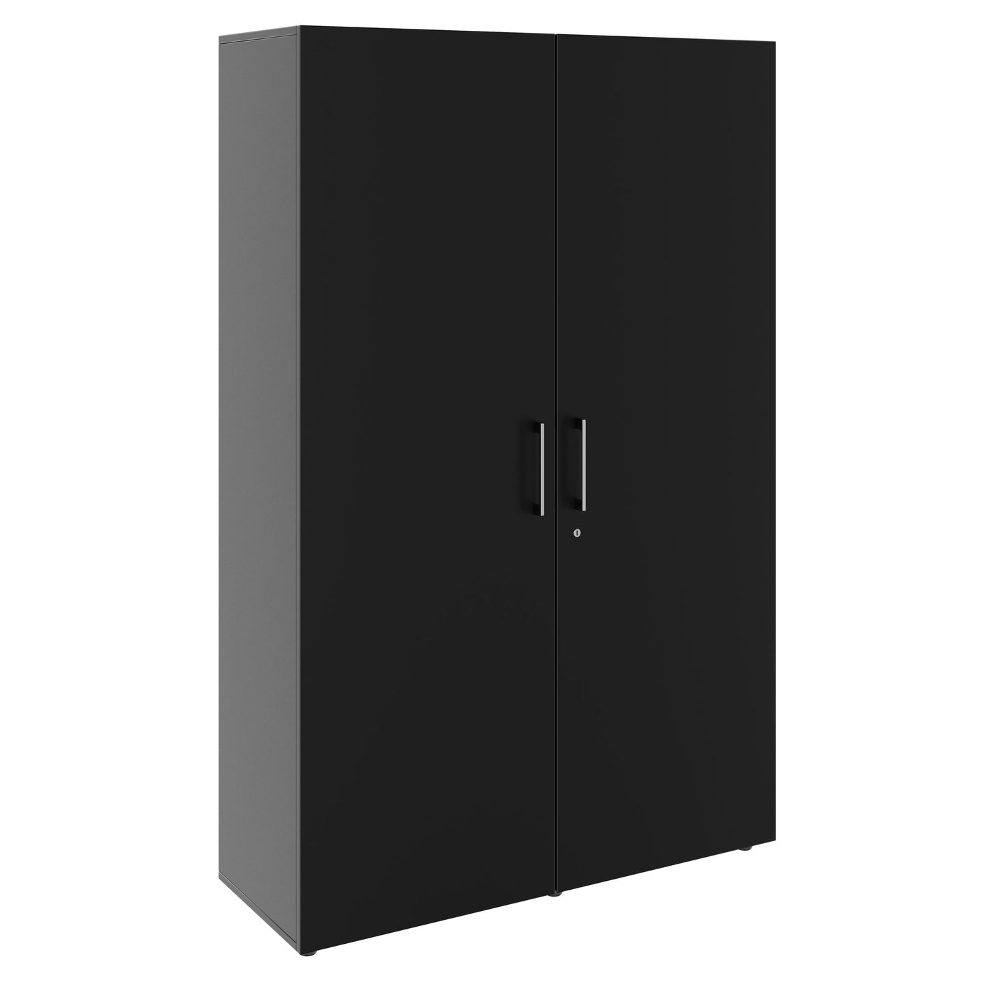 PRO hinged door cabinet | 5 OH, 800 - 1200 x 1880 mm, soft close, black