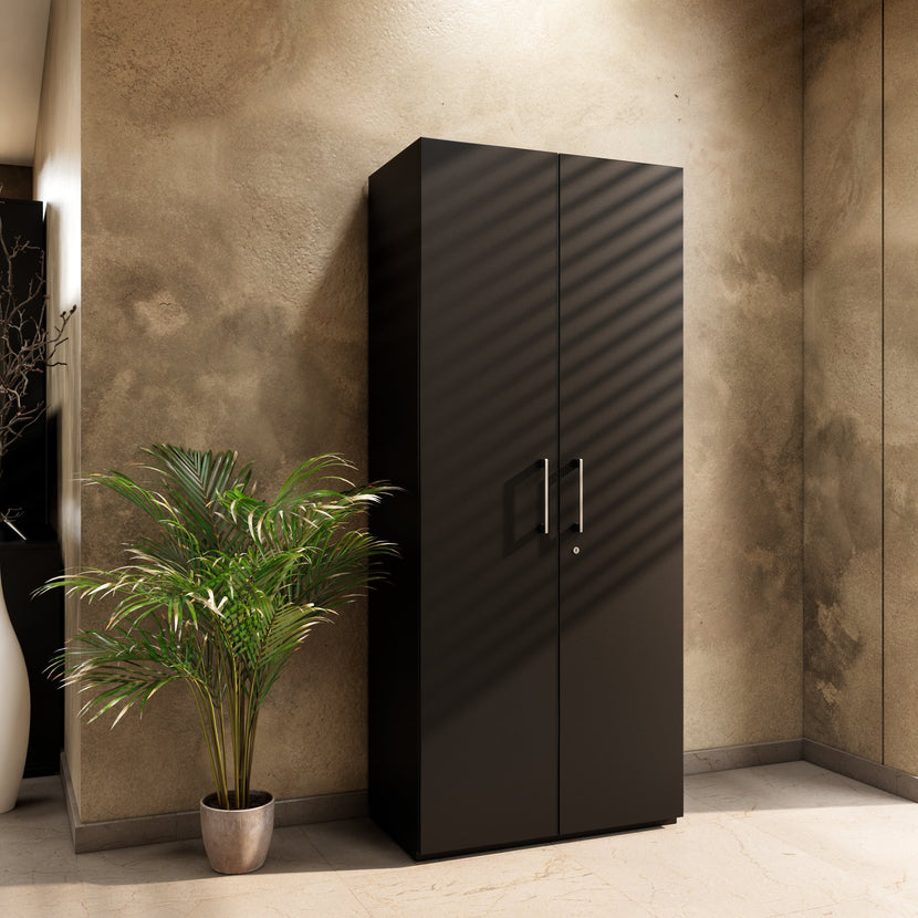 PRO Flügeltürenschrank | 5 OH, 800 - 1200 x 1880 mm, Soft-Close, Schwarz