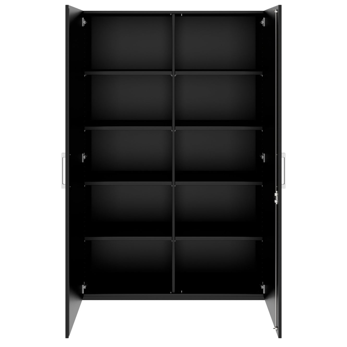 PRO Flügeltürenschrank | 5 OH, 800 - 1200 x 1880 mm, Soft-Close, Schwarz
