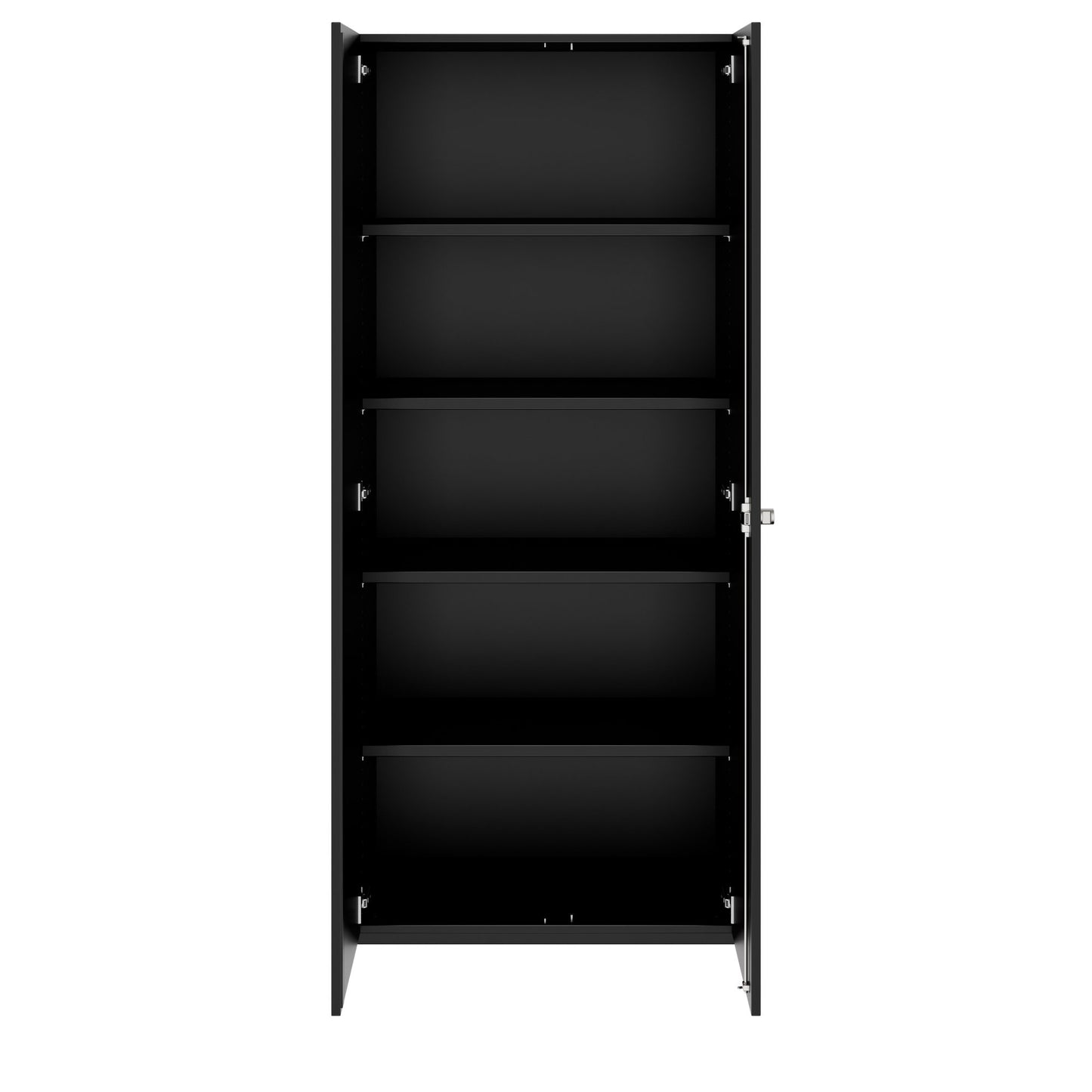 PRO Flügeltürenschrank | 5 OH, 800 - 1200 x 1880 mm, Soft-Close, Schwarz