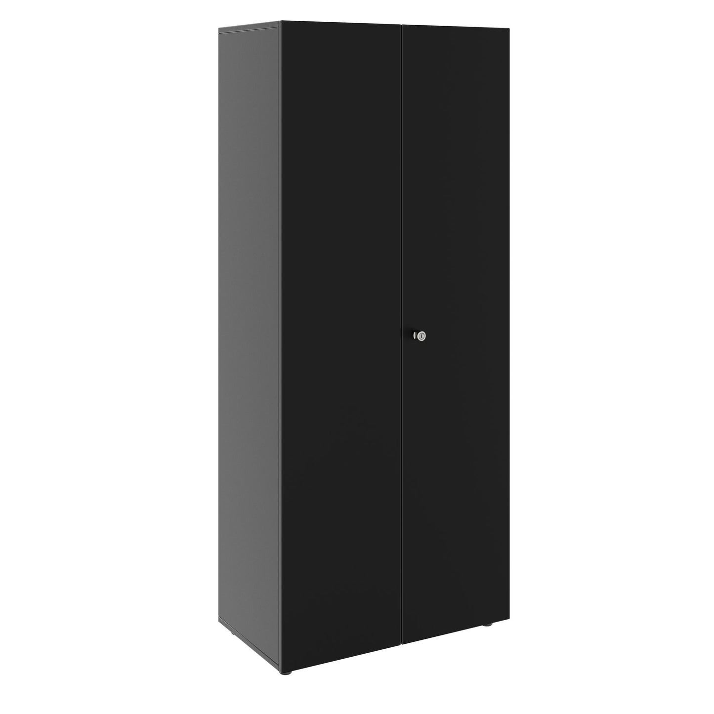 PRO hinged door cabinet | 5 OH, 800 - 1200 x 1880 mm, soft close, black
