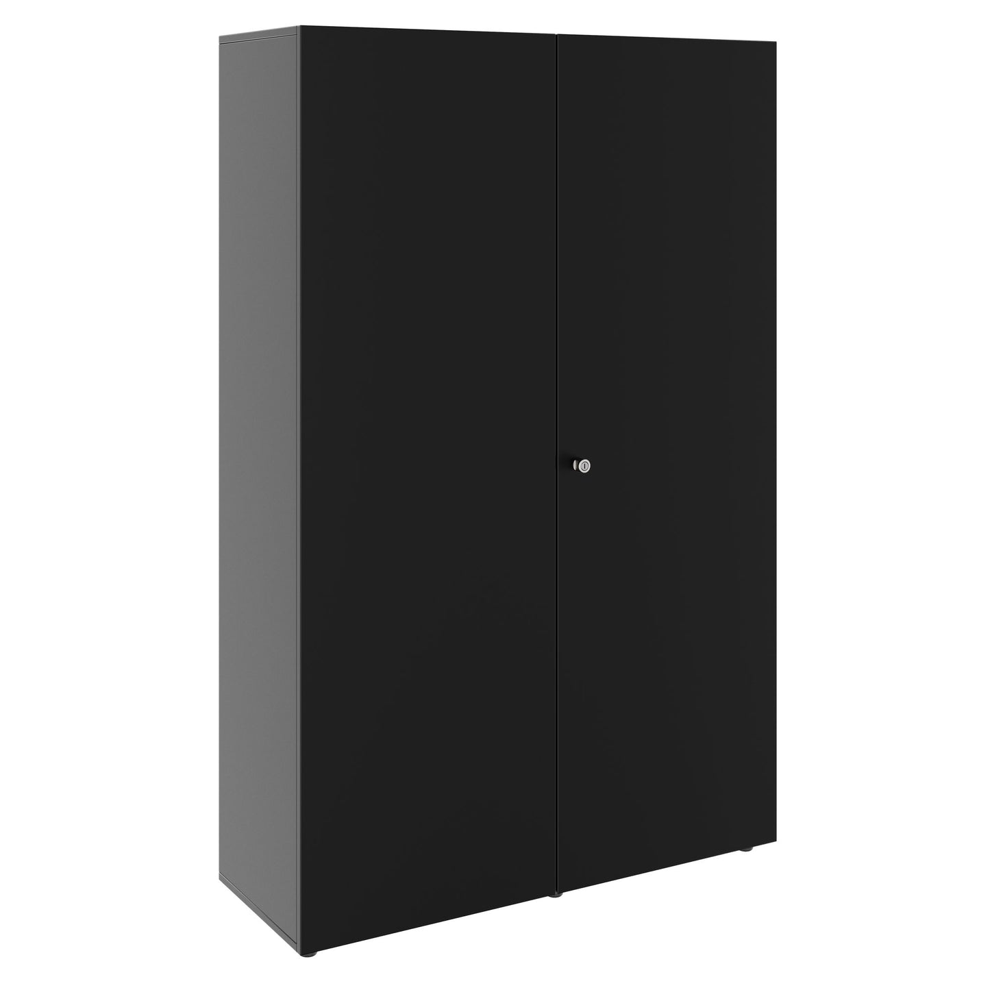 Armadio con ante battenti PRO | 5 OH, 800 - 1200 x 1880 mm, chiusura ammortizzata, nero