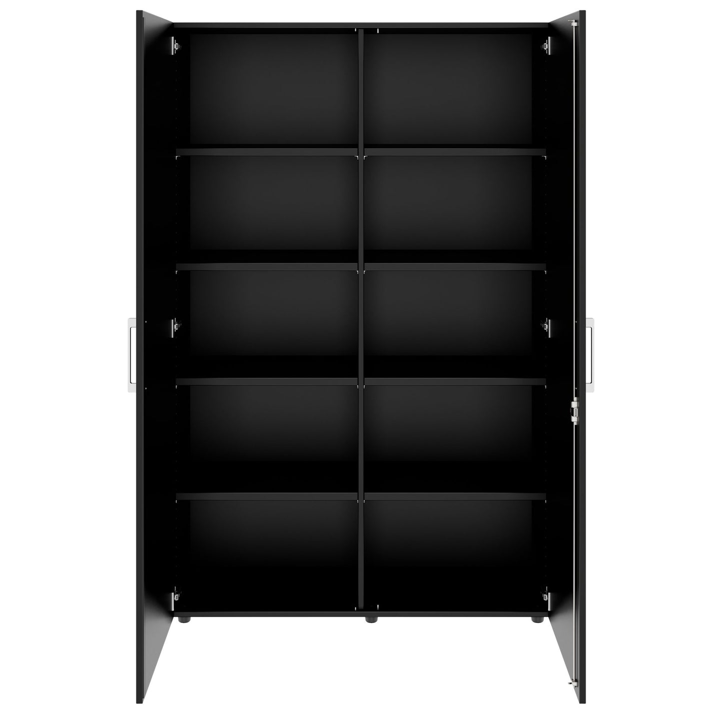 PRO Flügeltürenschrank | 5 OH, 800 - 1200 x 1880 mm, Soft-Close, Schwarz