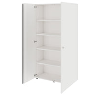 PRO Cabinetto per porte dell'ala | 5 OH, 800 - 1200 x 1880 mm, morbido, bianco