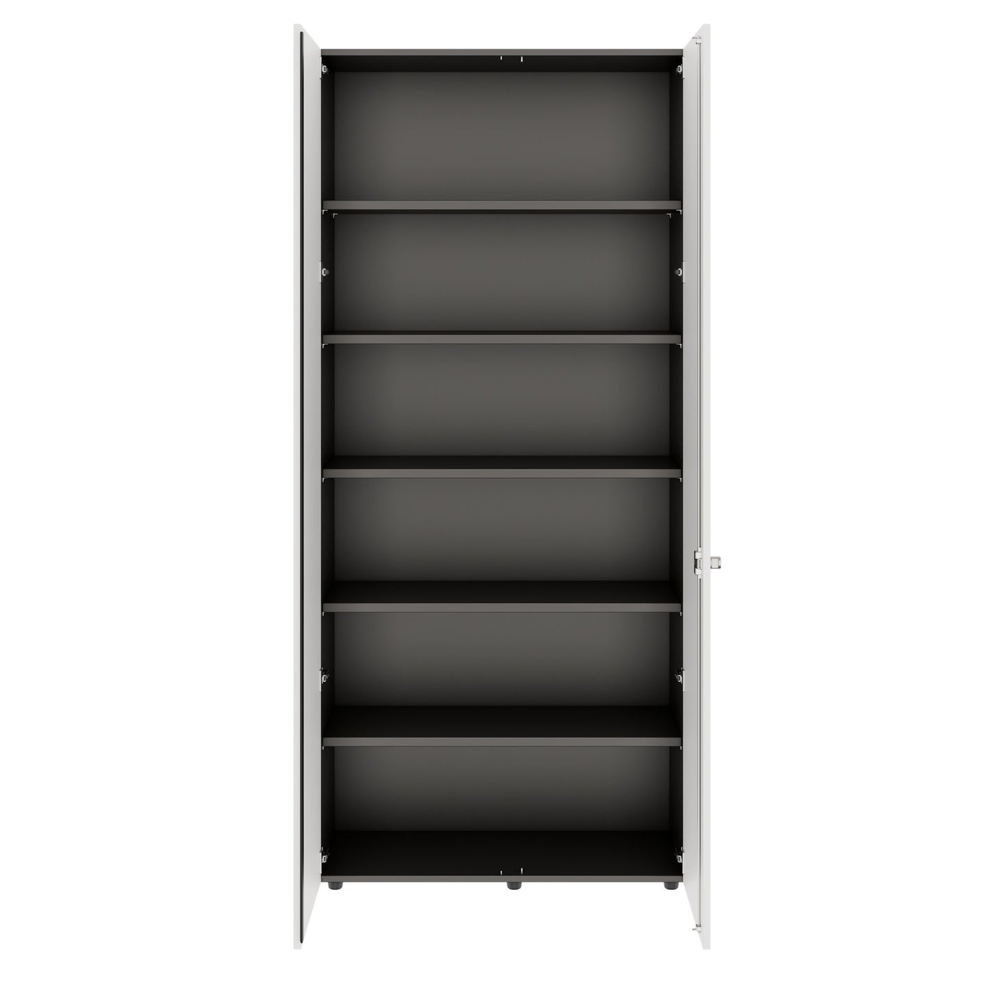 PRO Wing door cabinet | 6 Oh, 800 - 1200 x 2250 mm, soft -close, graphite / white