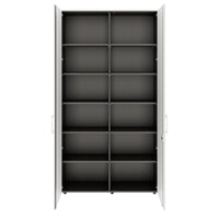 PRO Wing door cabinet | 6 Oh, 800 - 1200 x 2250 mm, soft -close, graphite / white