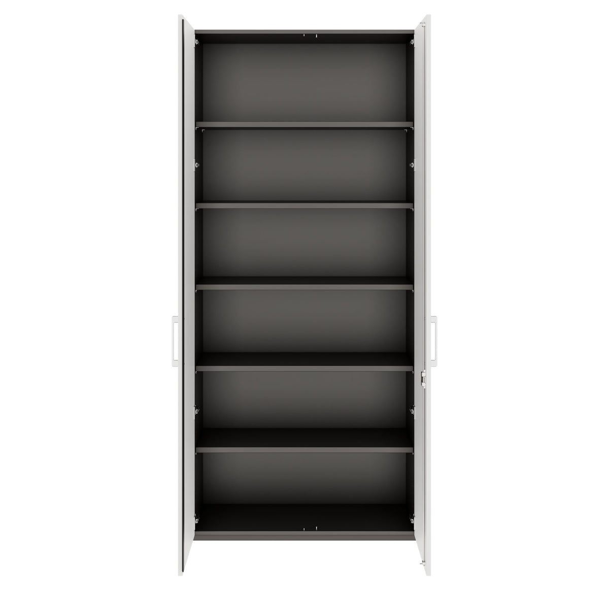 PRO Flügeltürenschrank | 6 OH, 800 - 1200 x 2250 mm, Soft-Close, Graphit / Weiß - 4 Lightbox Main Image